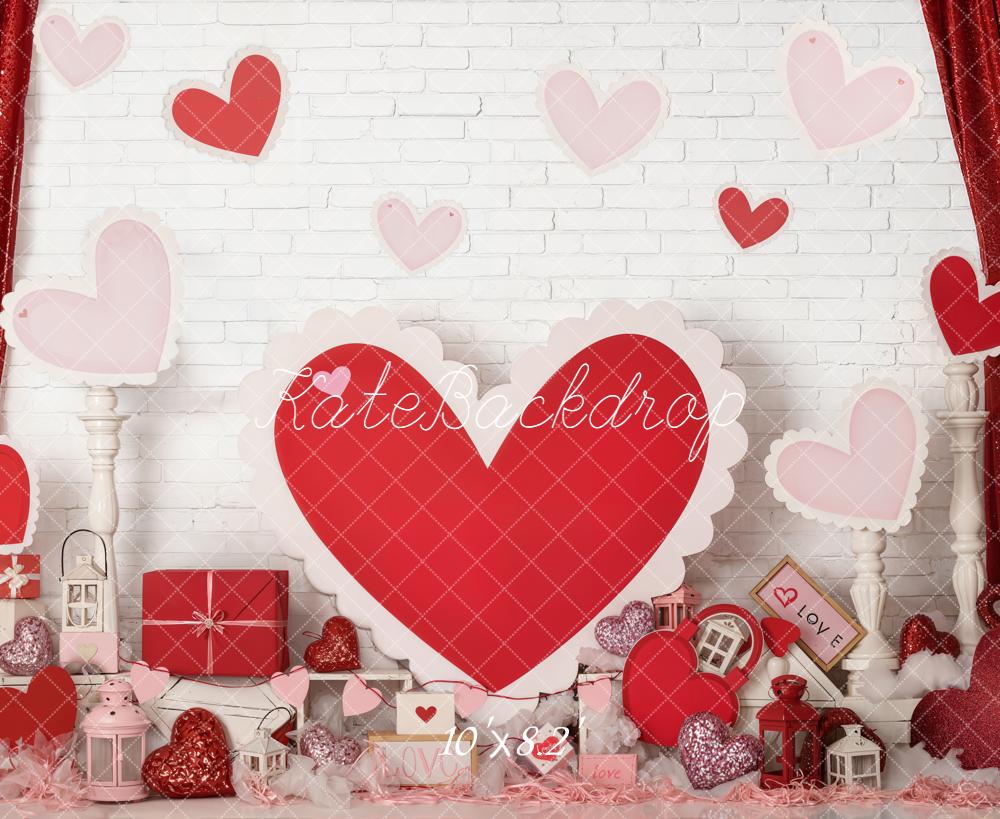 Kate La Saint Valentin Cœurs Cadeaux Rouge Toile de fond conçue par Emetselch - Kate Backdrop FR