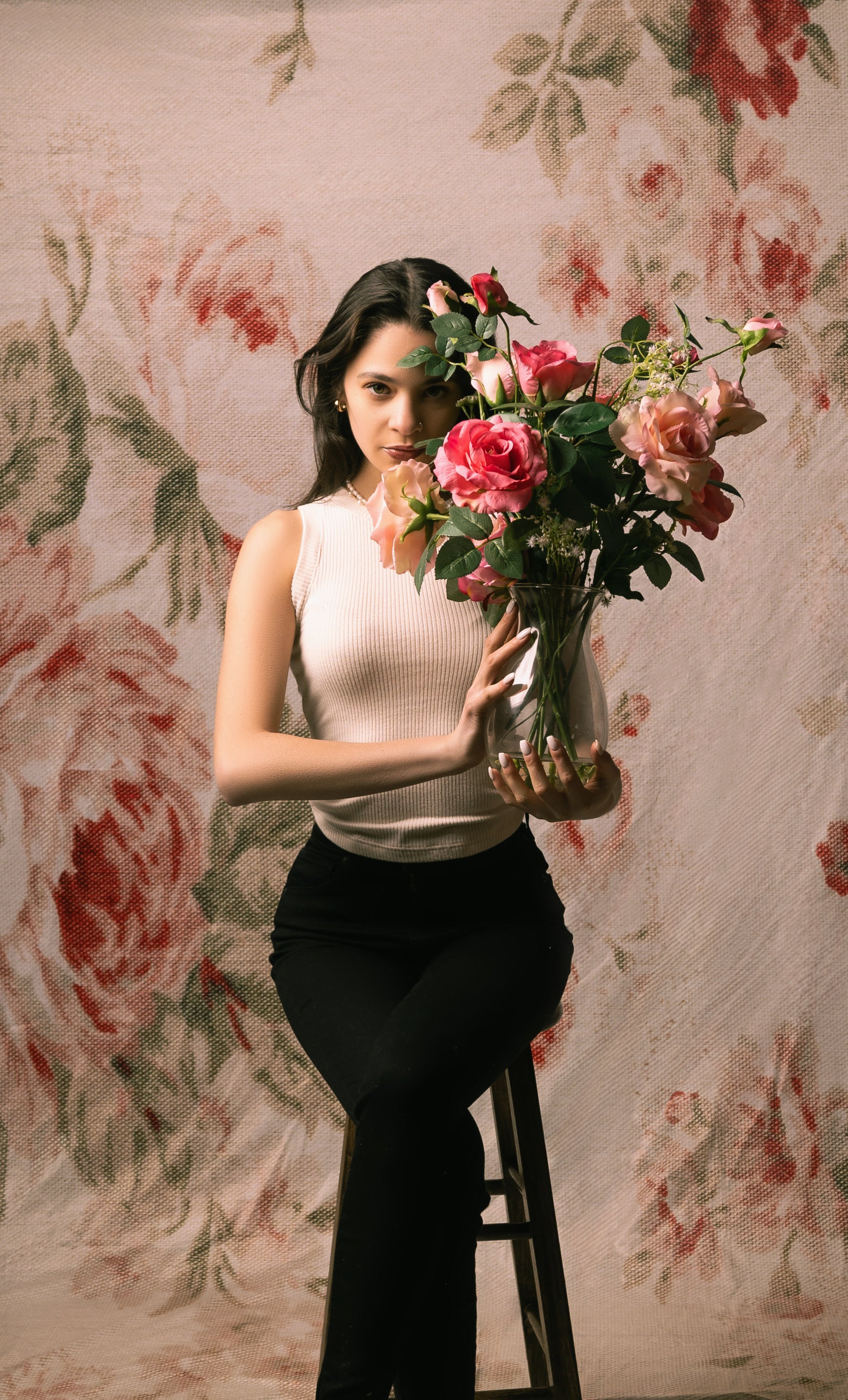 Kate Motif floral Fête des mères Toile de fond pour la photographie - Kate Backdrop FR