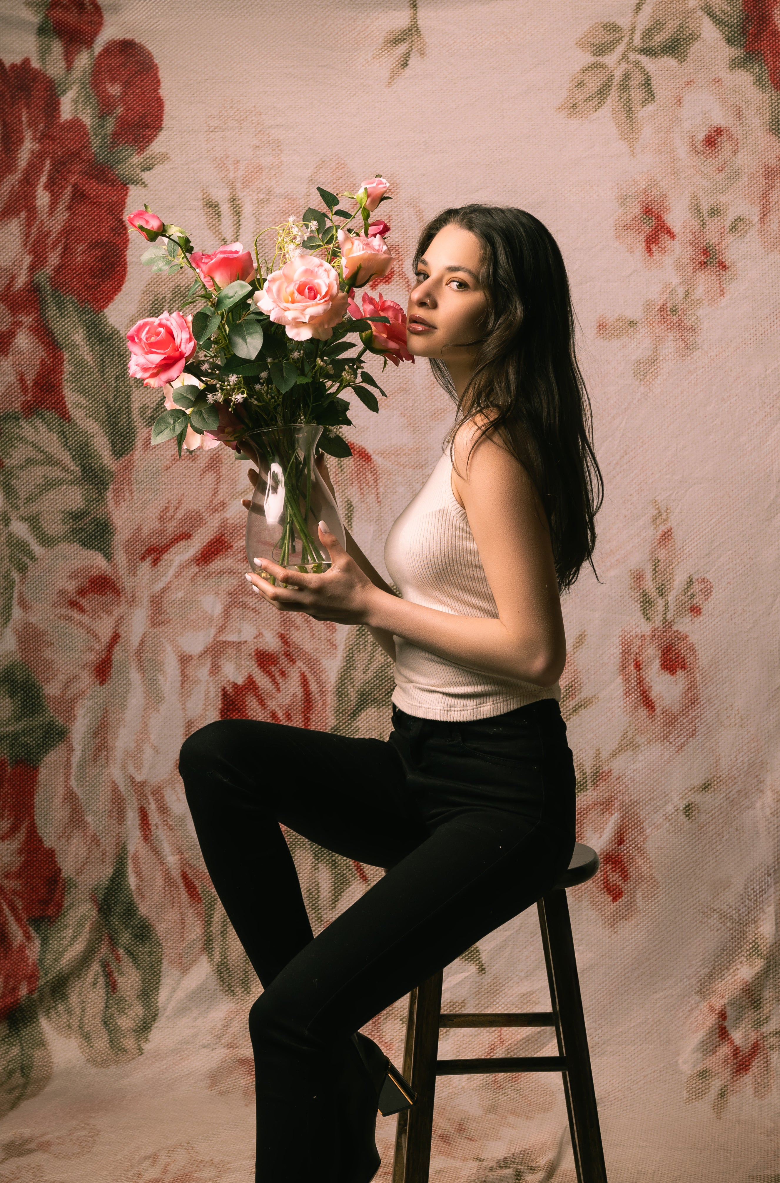 Kate Motif floral Fête des mères Toile de fond pour la photographie - Kate Backdrop FR