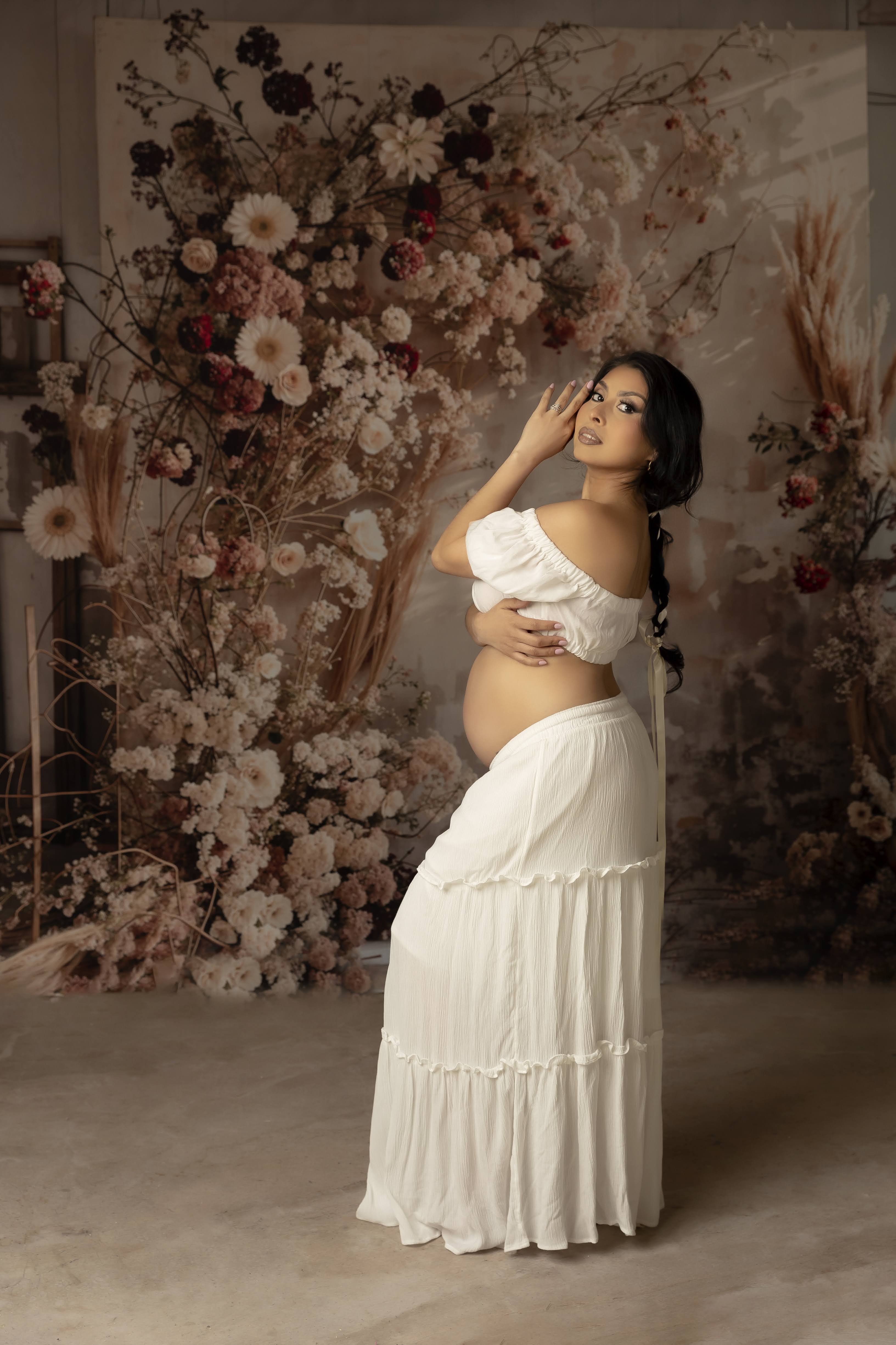 Kate Bohème Intérieur Roseau Fleur Mur Toile de fond conçue par Emetselch - Kate Backdrop FR