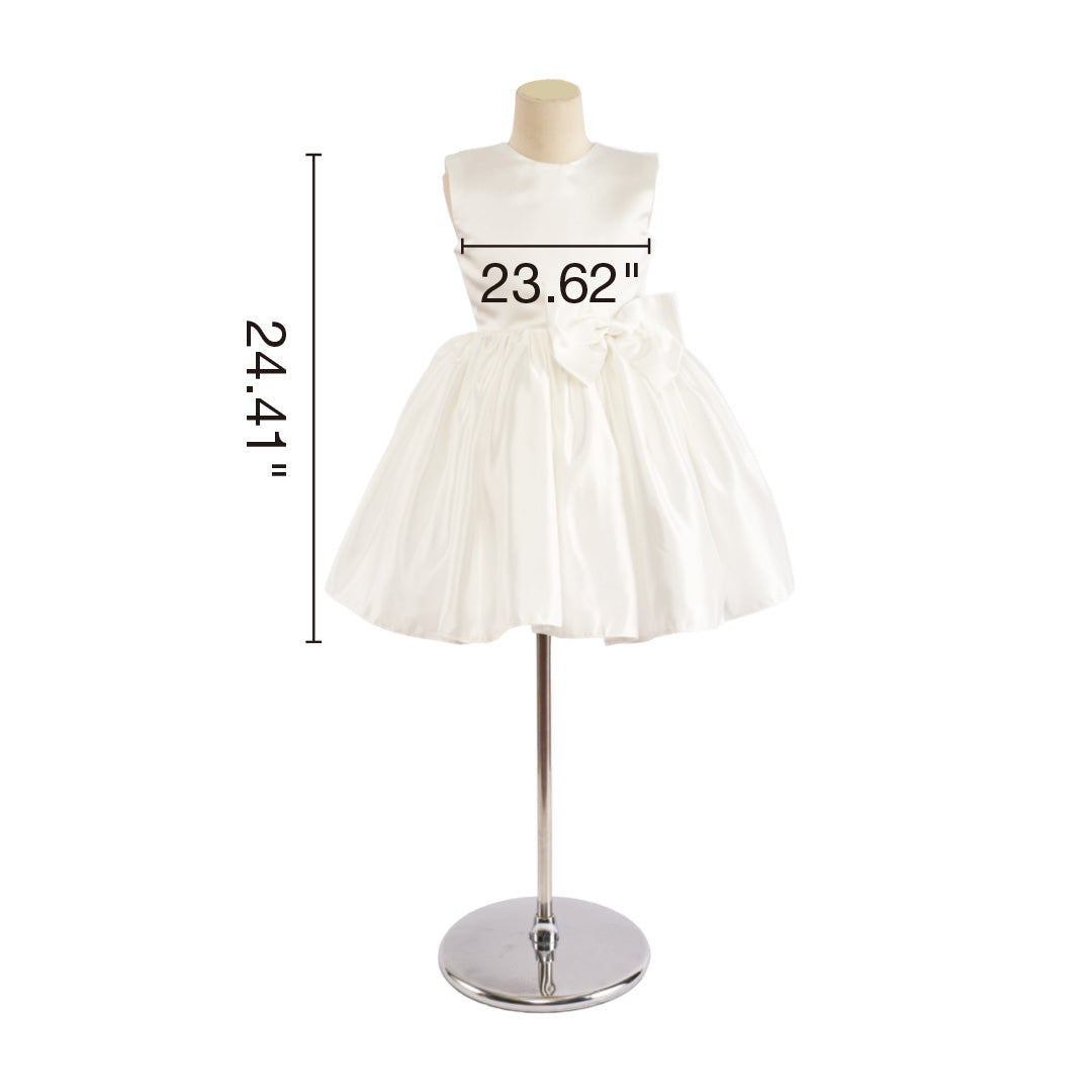 Kate Simple Nœud Blanc Robe pour Enfants - Kate Backdrop FR