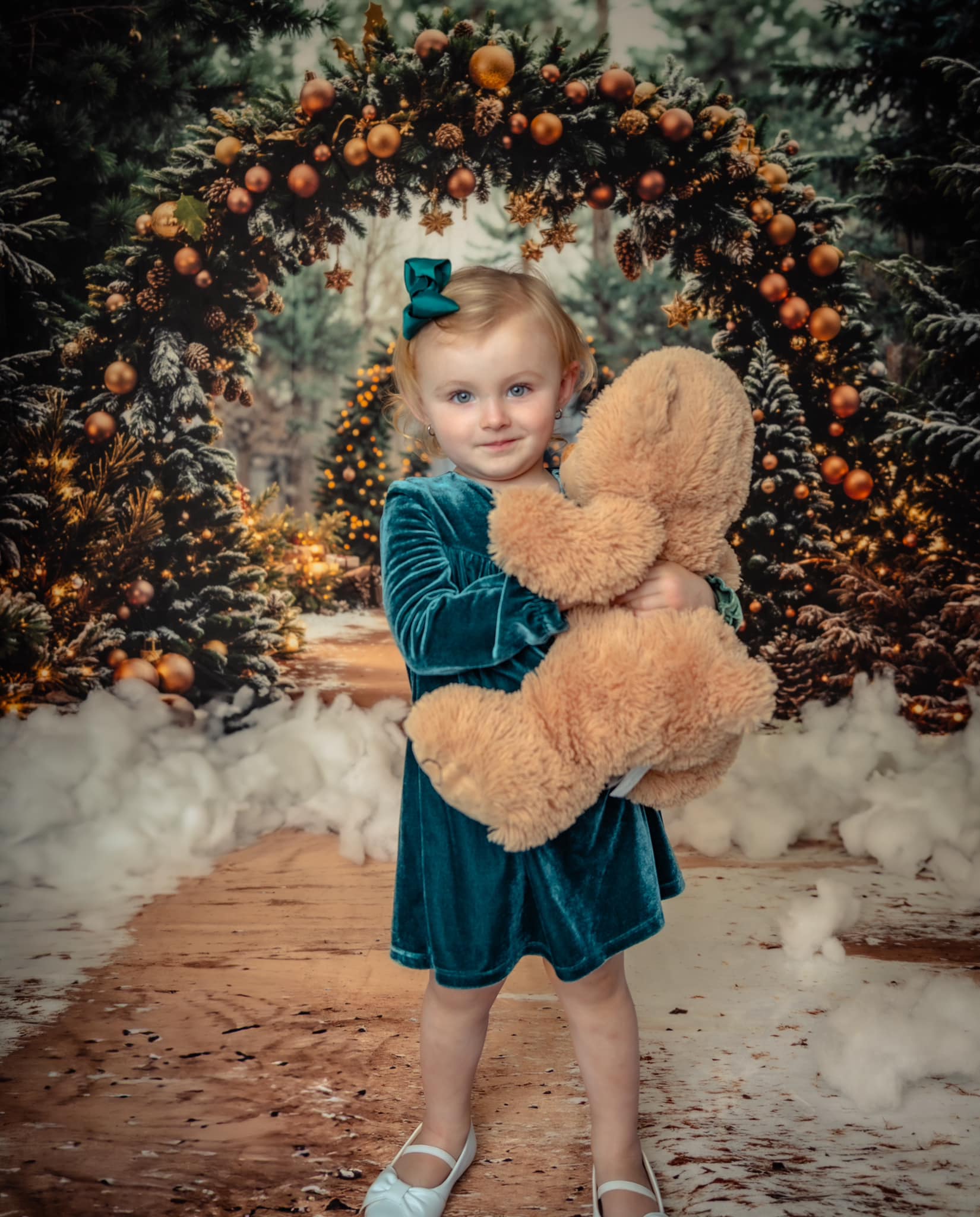 Kate Arbre de Noël Voûte Forêt Décors Doré Toile de fond conçue par Emetselch - Kate Backdrop FR