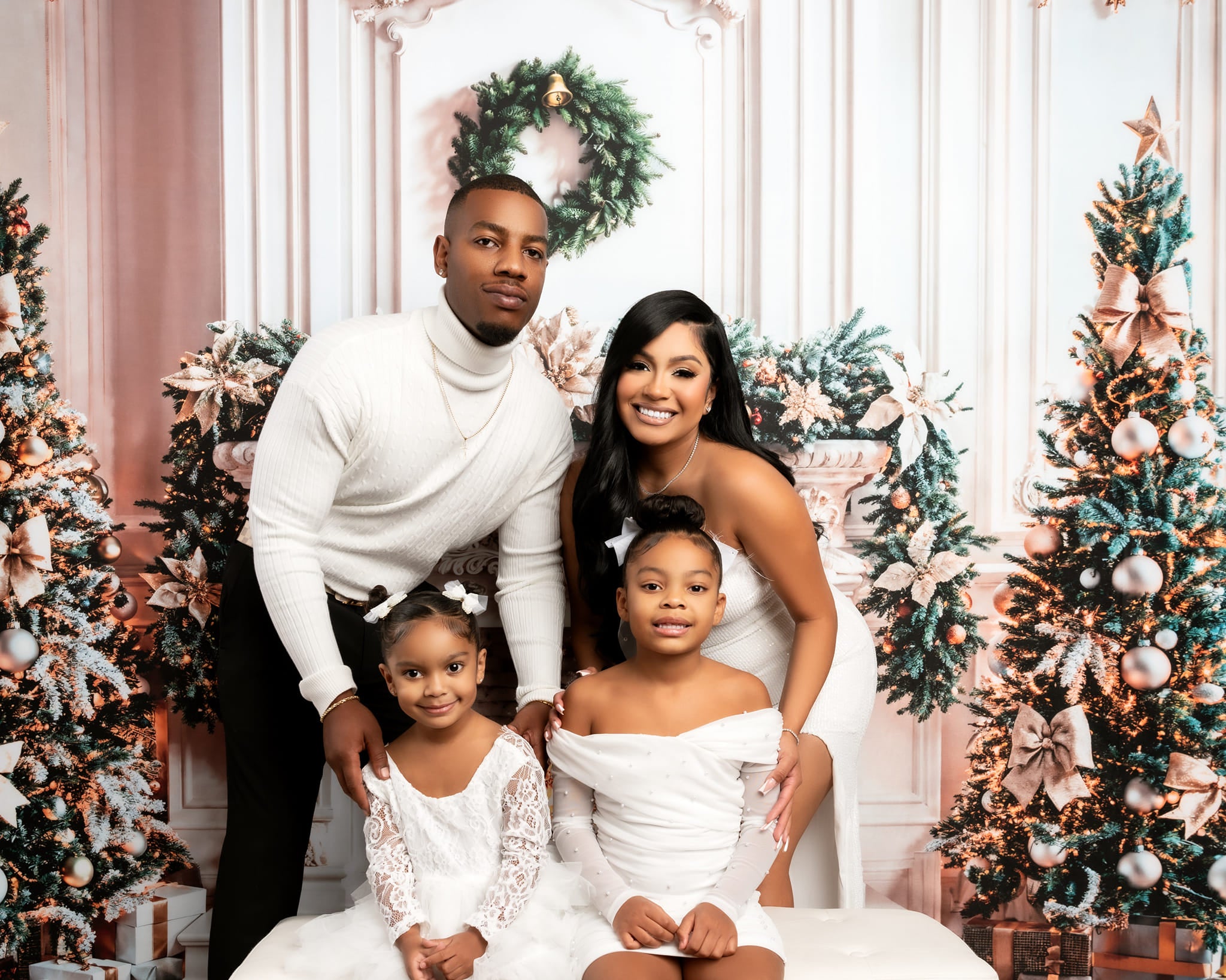 Kate Noël Blanc Rétro Cheminée Couronne Toile de fond conçue par Emetselch - Kate Backdrop FR