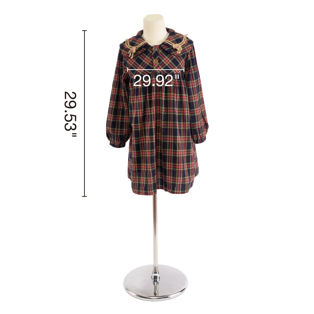 Kate Noël Marron Basique Robe à Carreaux pour Enfants - Kate Backdrop FR