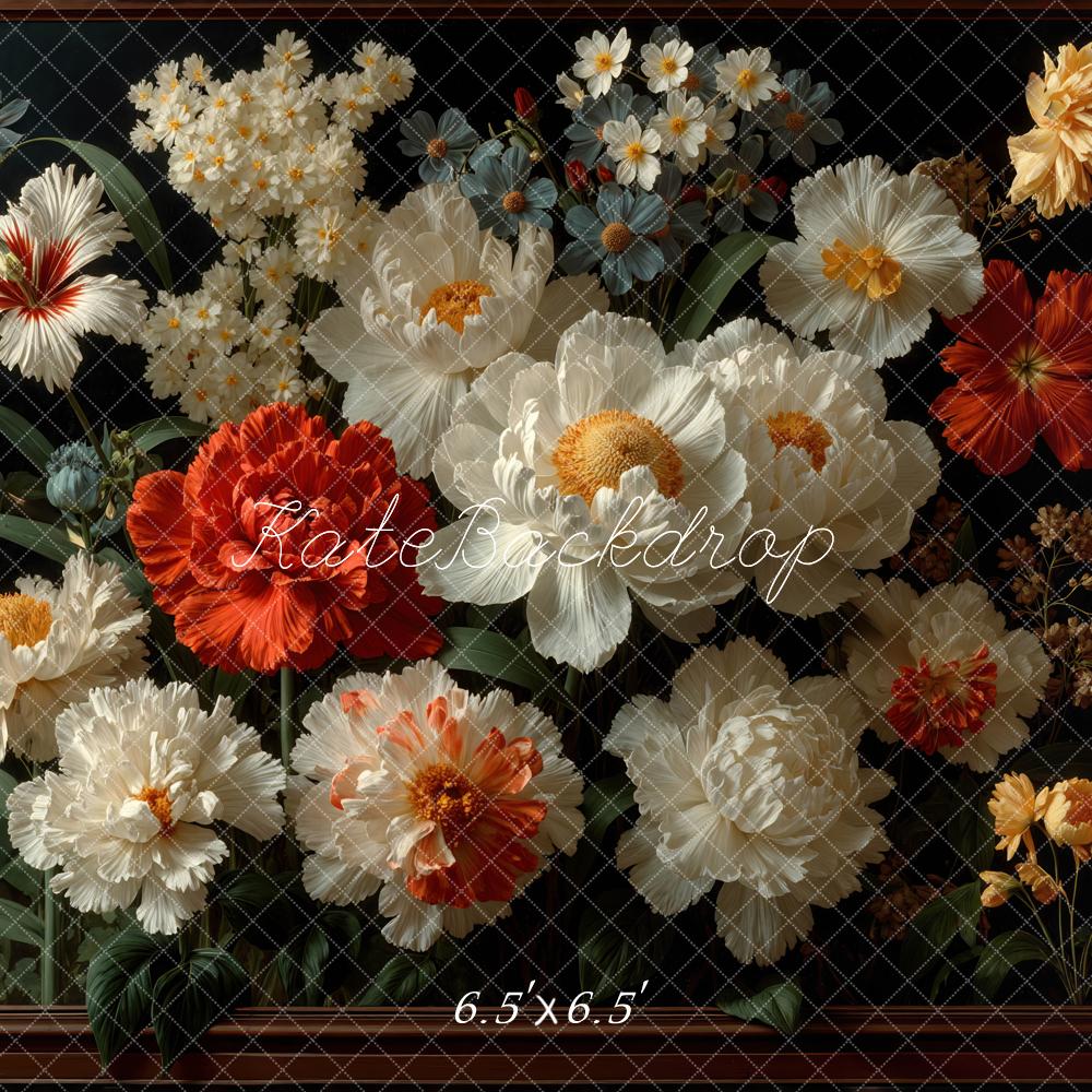 Kate Fleurs Fête des mères Floral Portrait Toile de fond conçue par Mini MakeBelieve - Kate Backdrop FR