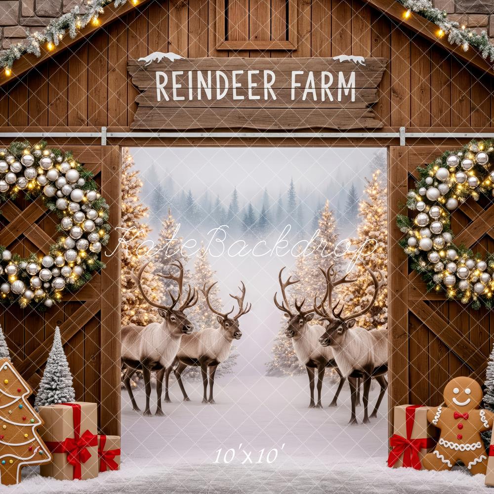 Kate Noël Ferme Rennes Couronnes Neige Toile de fond conçue par Patty Roberts