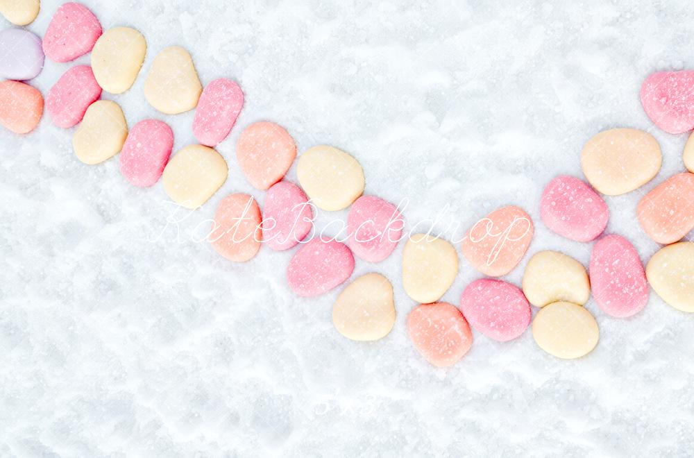 Kate Pavés Pastel Neige Chemin Sol Toile de fond conçue par Patty Roberts