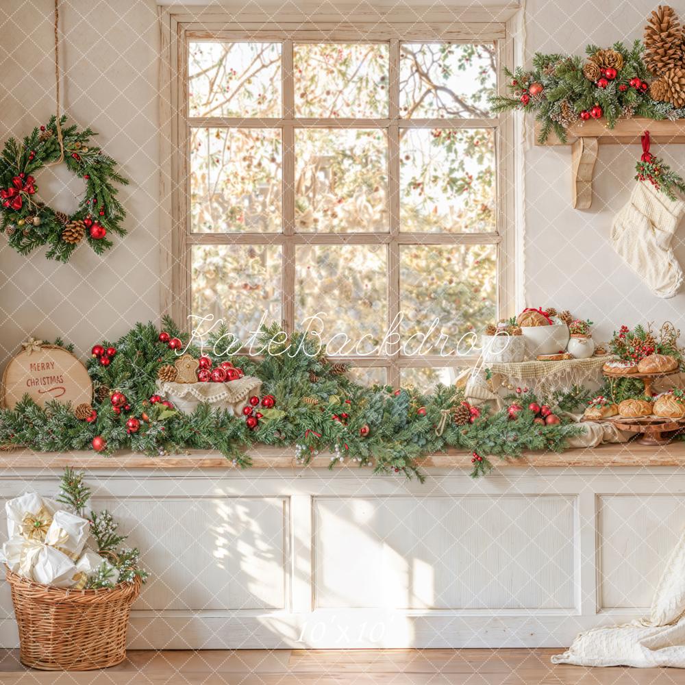 Kate Noël Cuisine Fenêtre Soleil Décors Toile de fond conçue par Emetselch - Kate Backdrop FR