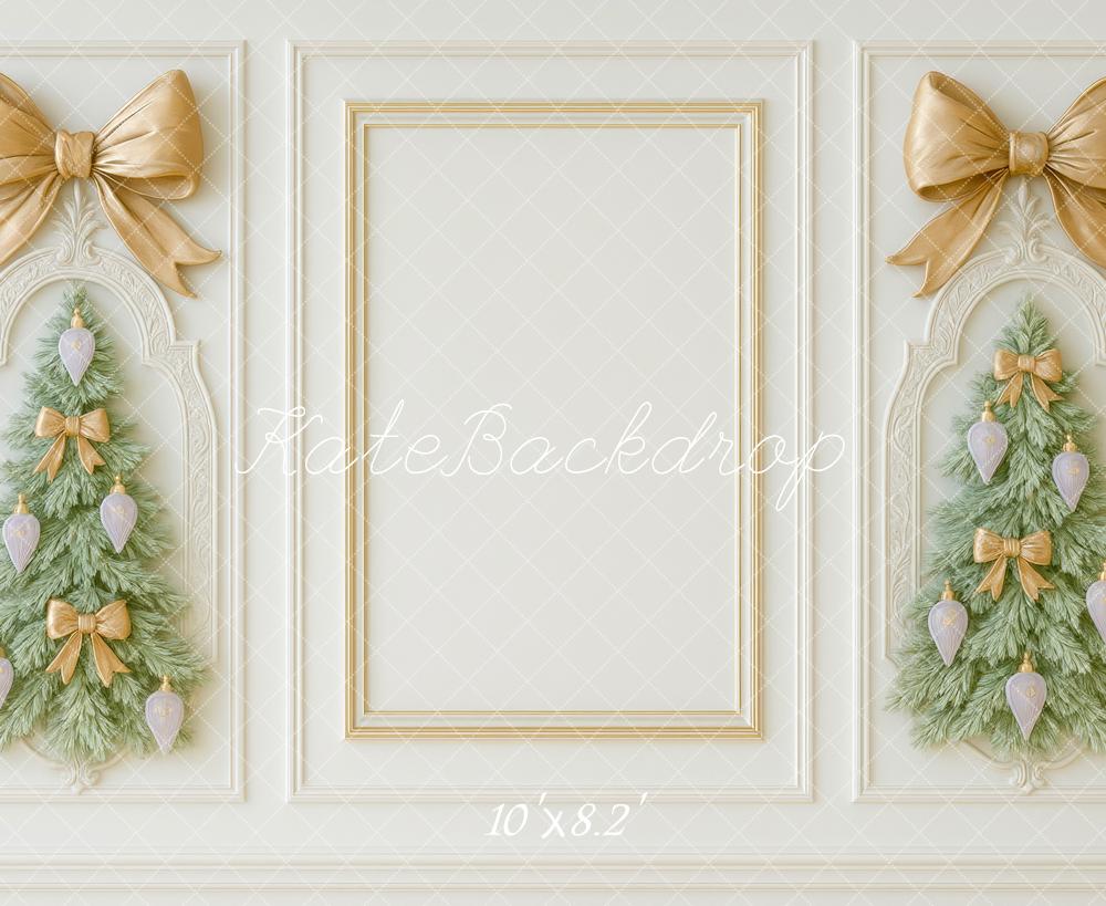 Kate Noël Sapins Nœuds Mur Rétro Toile de fond conçue par Mini MakeBelieve