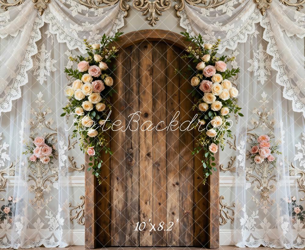 Kate Fleurs Arche Mariage Rideaux Toile de fond conçue par Mini MakeBelieve - Kate Backdrop FR