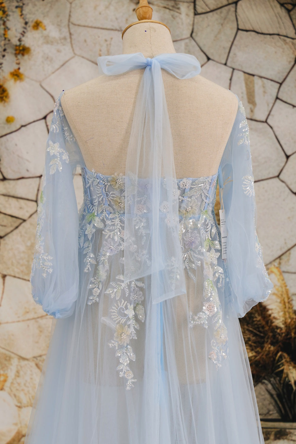 Kate Maille Col licou Manche mi-longue Dos nu Robe de Grossesse pour Séance Photo - Kate Backdrop FR