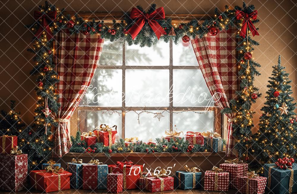 Kate Noël Fenêtre Guirlande Cadeaux Toile de fond conçue par Emetselch - Kate Backdrop FR