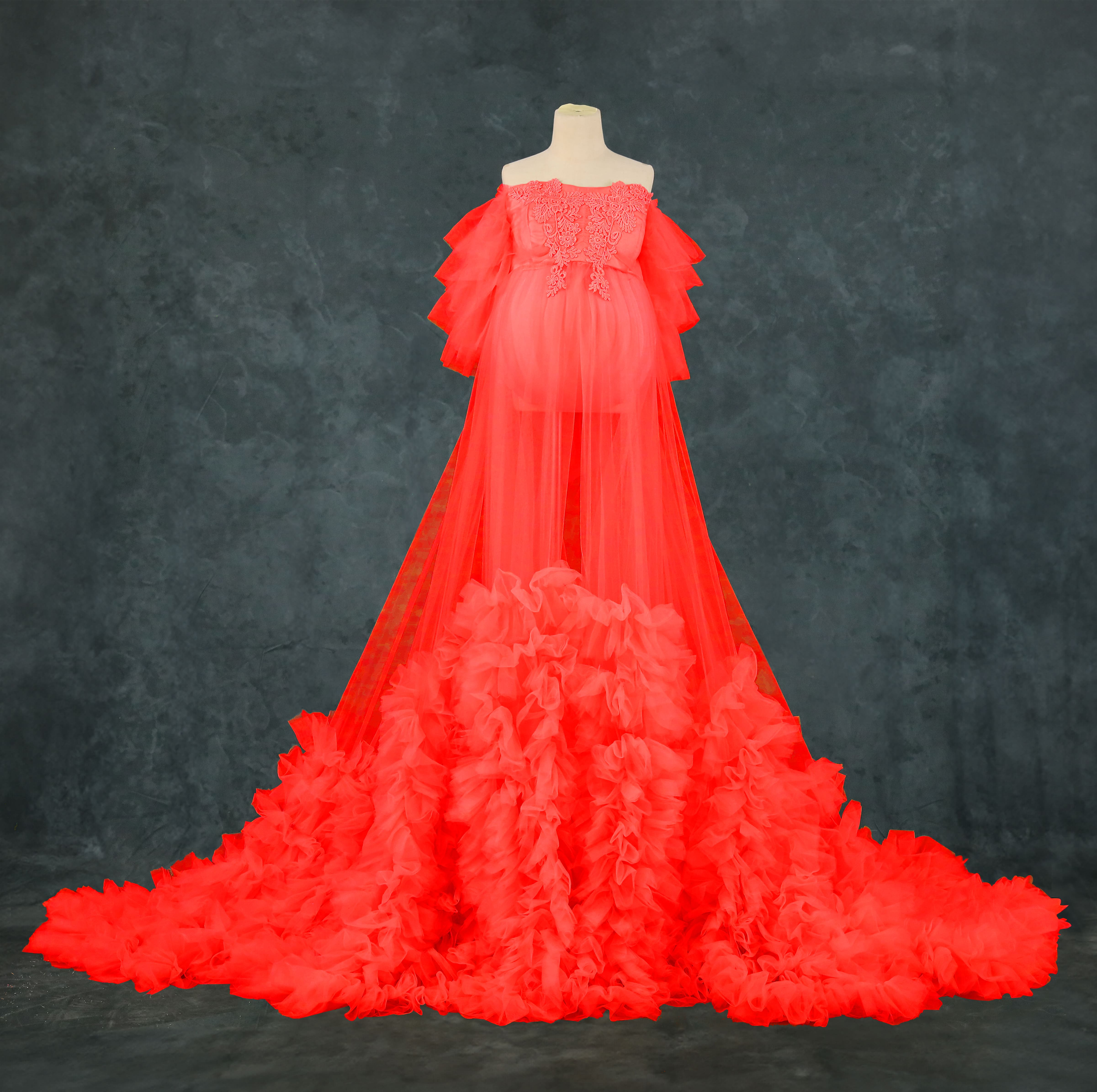 Kate Sans bretelles Maille Longue Robe de Grossesse pour Séance Photo - Kate Backdrop FR