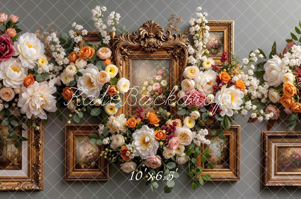 Kate Fleurs Tableaux Vintage Cadres Toile de fond conçue par Mini MakeBelieve