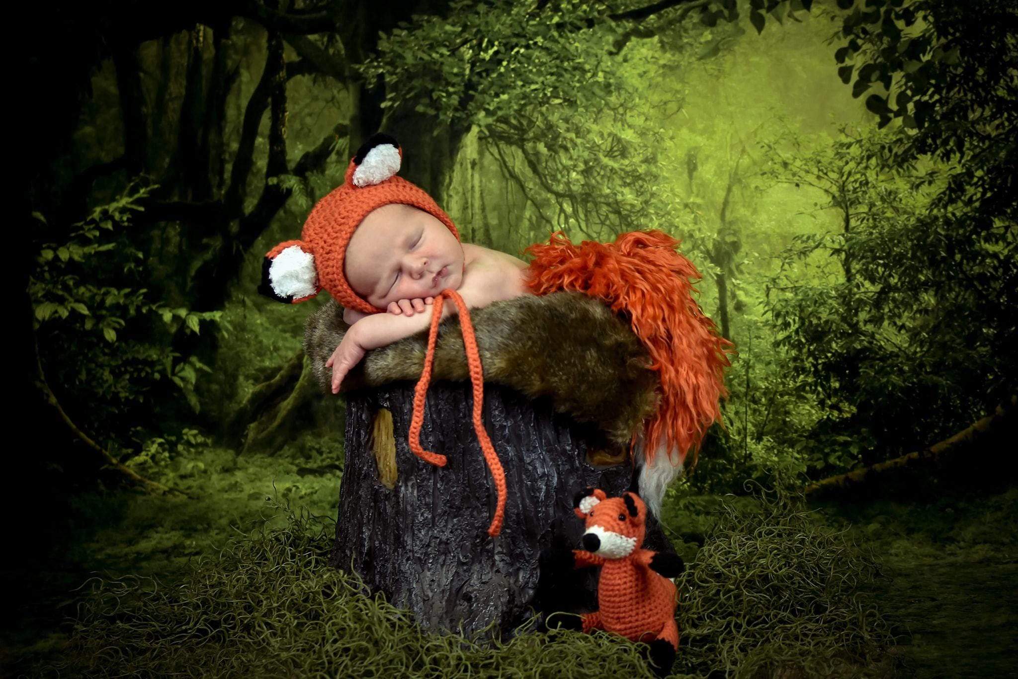 Kate Vert Forêt Fantastique Brumeux Toile de fond pour la photographie - Kate Backdrop FR