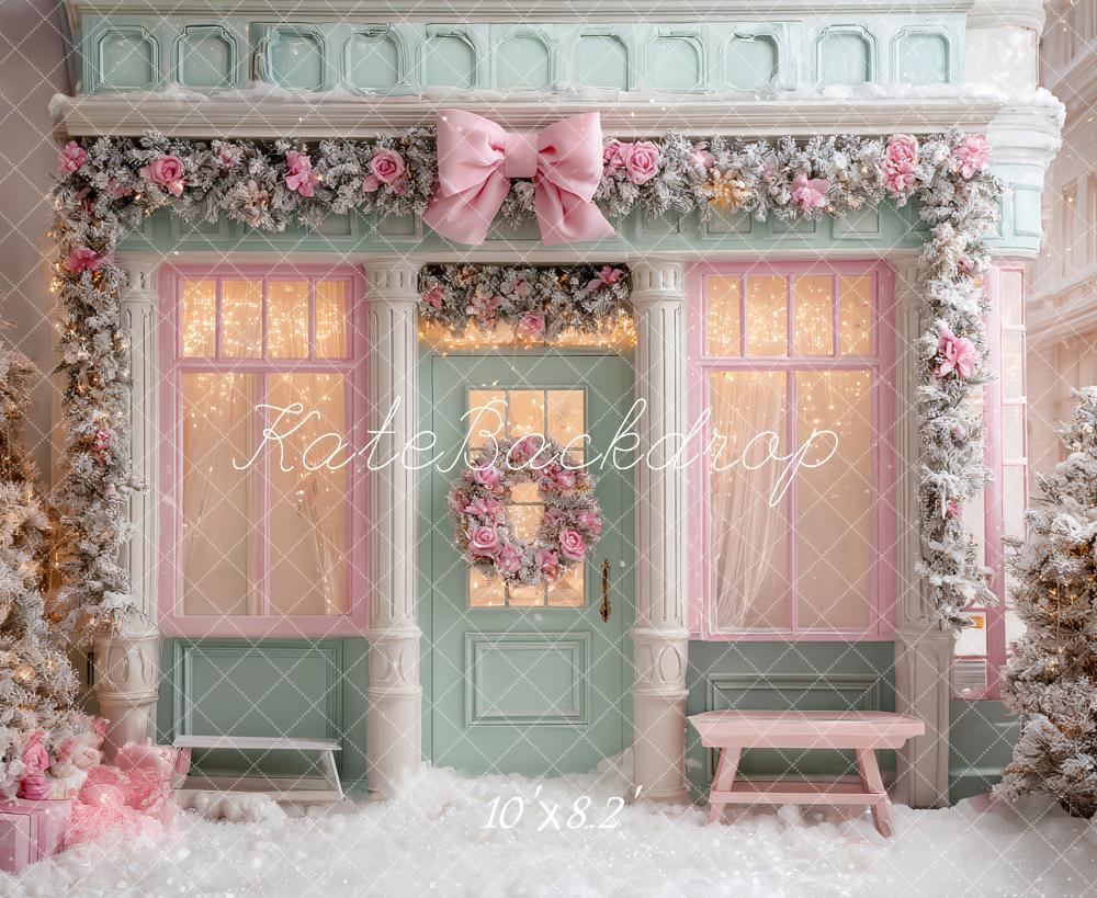 Kate Noël Boutique Fleurs Neige Toile de fond conçue par Ashley Paul