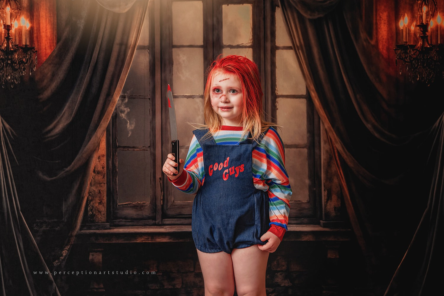 Kate Halloween Scène sombre Rideau Toile de fond conçue par Emetselch - Kate Backdrop FR