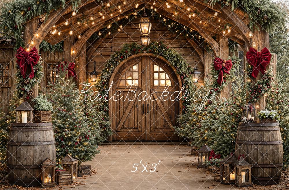 Kate Noël Maison Porte Sapins Toile de fond conçue par Emetselch - Kate Backdrop FR