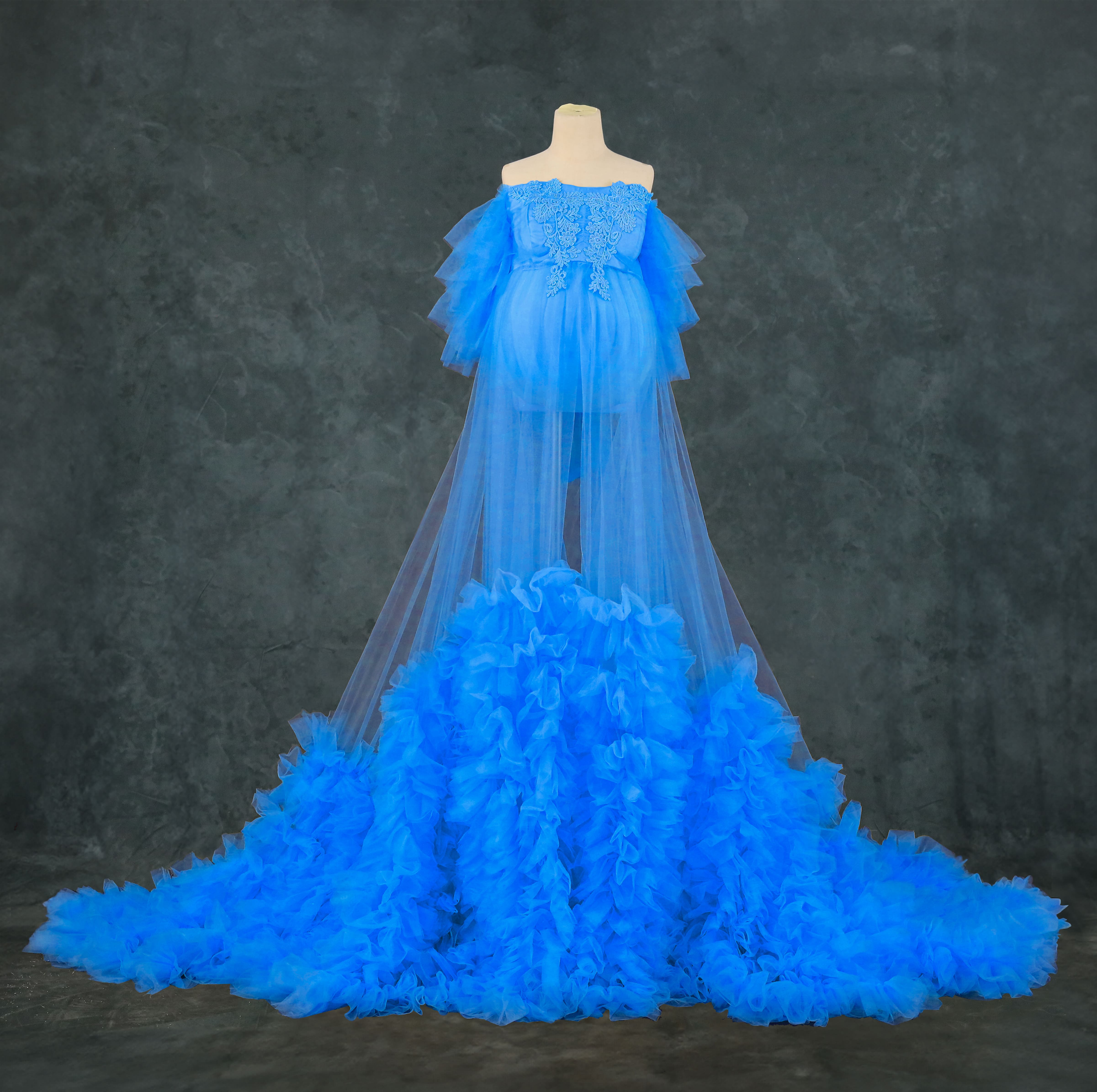 Kate Sans bretelles Maille Longue Robe de Grossesse pour Séance Photo - Kate Backdrop FR
