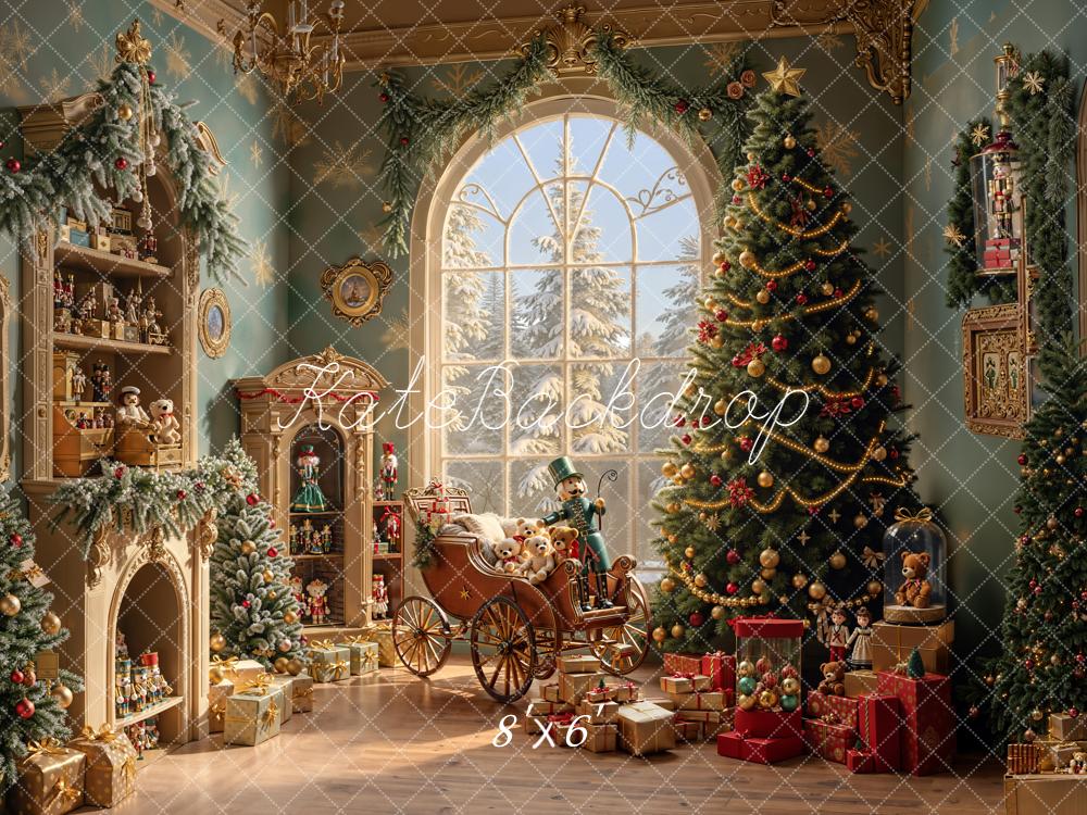Kate Noël Rétro Cheminée Jouets Salon Toile de fond conçue par Emetselch - Kate Backdrop FR