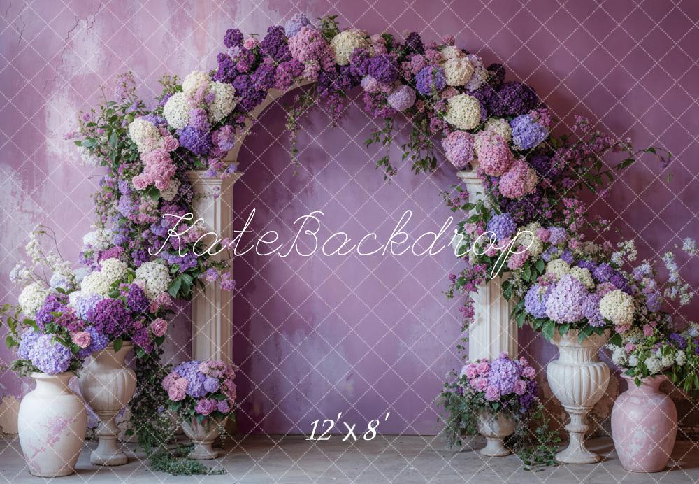 Kate Arc Floral Vases Violet Portrait Toile de fond conçue par Emetselch