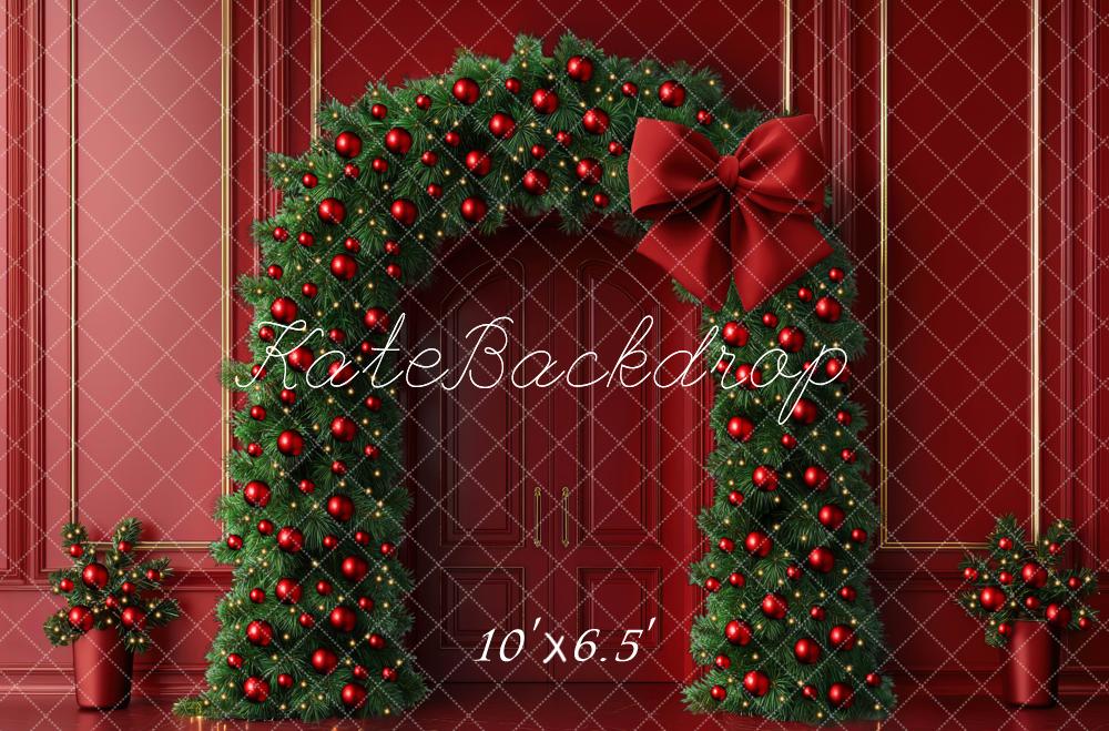 Kate Noël Arche Boules Décors Rouge Toile de fond conçue par Mini MakeBelieve