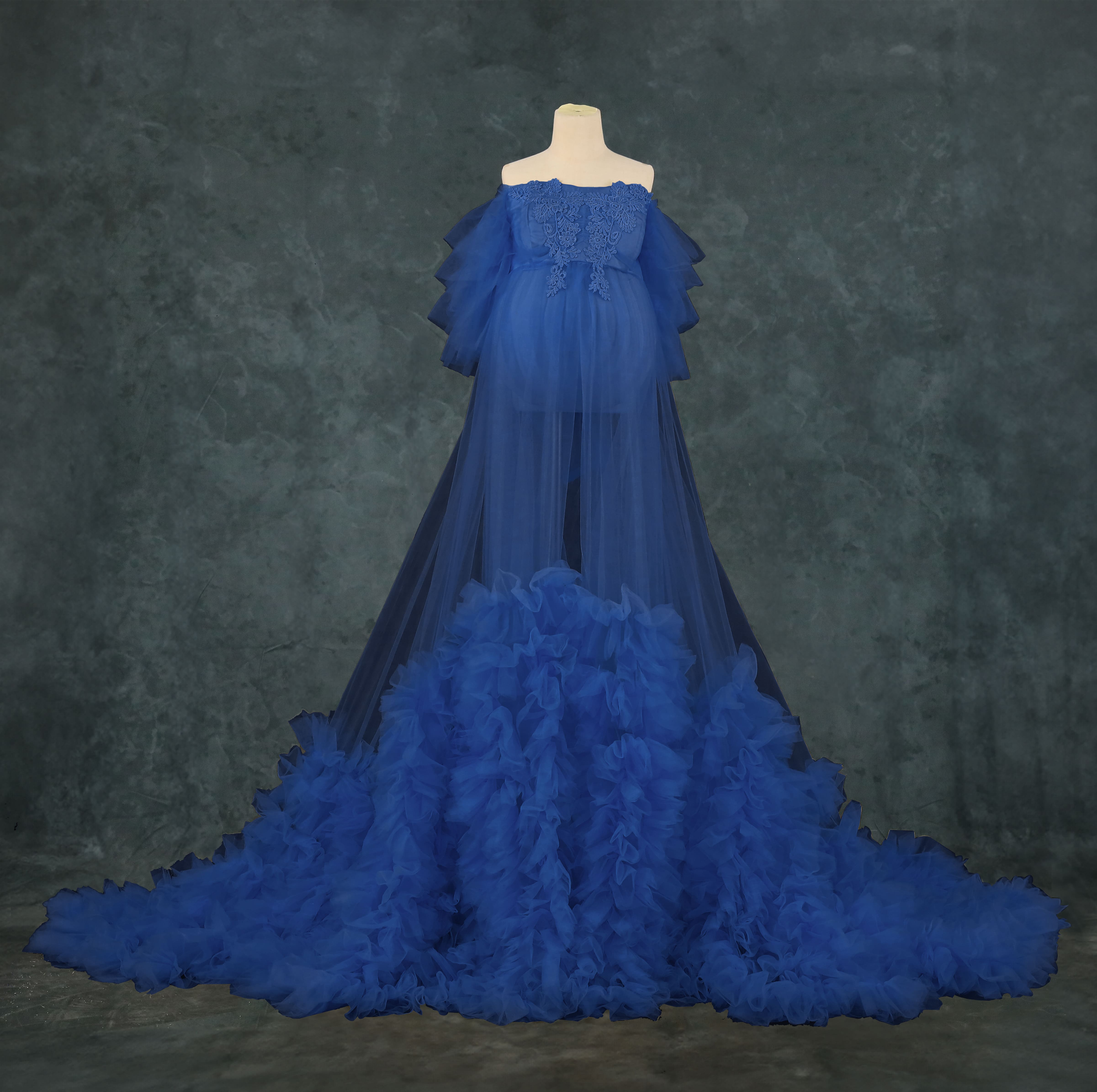 Kate Sans bretelles Maille Longue Robe de Grossesse pour Séance Photo - Kate Backdrop FR