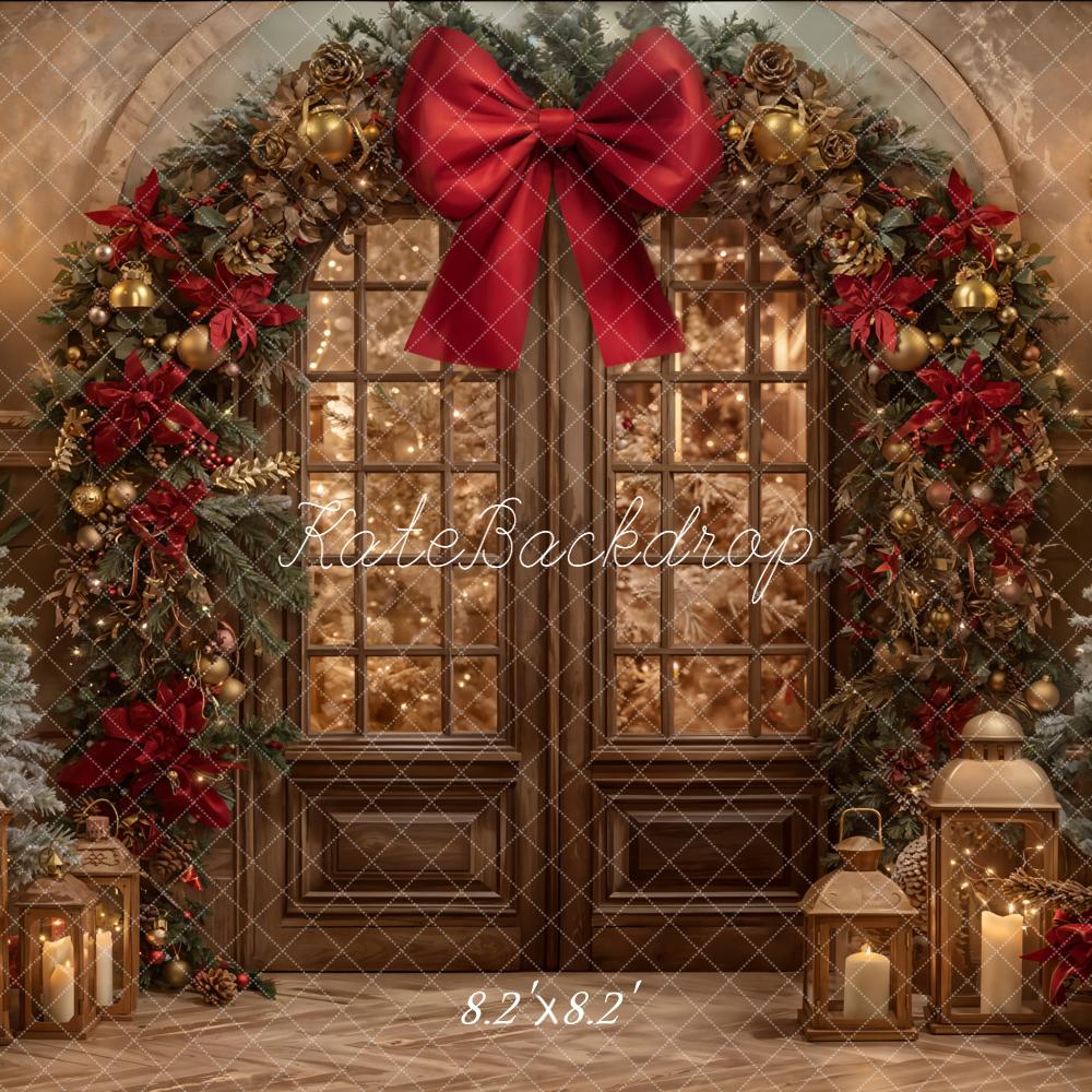 Kate Noël Arche Sapin Lanternes Toile de fond conçue par Emetselch - Kate Backdrop FR