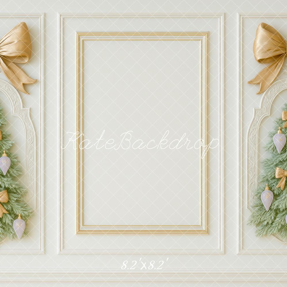 Kate Noël Sapins Nœuds Mur Rétro Toile de fond conçue par Mini MakeBelieve