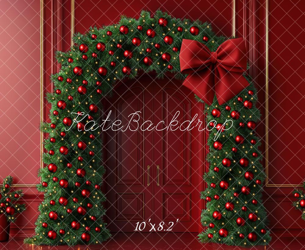 Kate Noël Arche Boules Décors Rouge Toile de fond conçue par Mini MakeBelieve