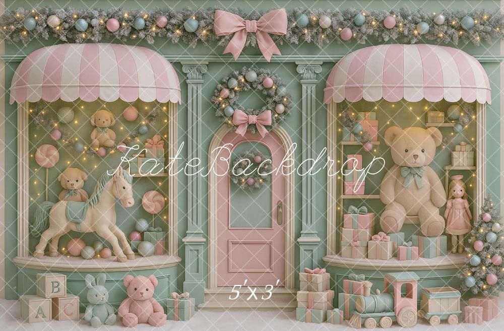 Kate Noël Vitrine Jouets Pastel Toile de fond conçue par Ashley Paul