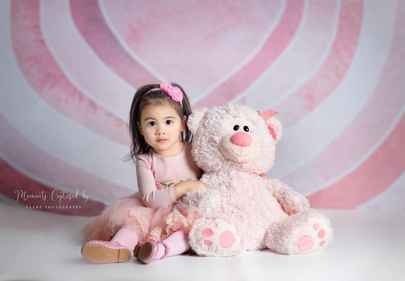 Kate Coeur Aquarelle Saint-Valentin Toile de fond conçu par Mandy Ringe - Kate Backdrop FR