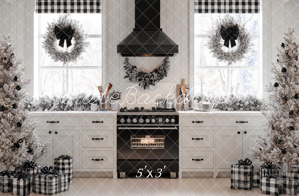 Kate Noël Cuisine Sapins Cadeaux Toile de fond conçue par Ashley Paul