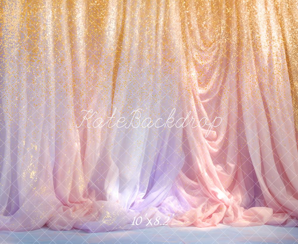 Kate Rideau Paillettes Or Rose Toile de fond conçue par Emetselch - Kate Backdrop FR
