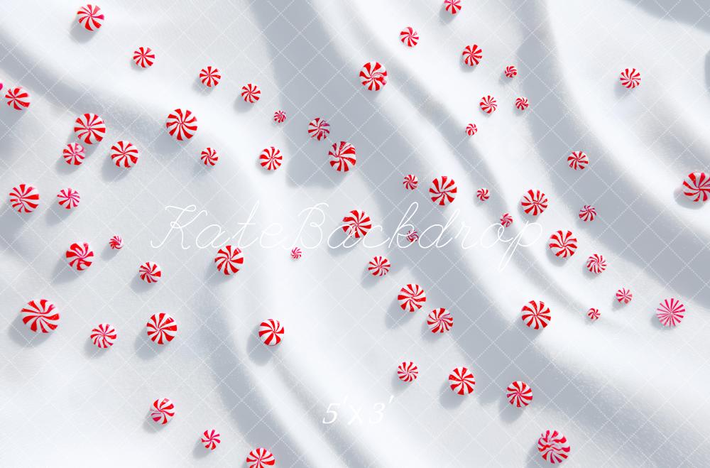 Kate Bonbon Rayures Rouges Blanches Toile de fond conçue par Patty Roberts - Kate Backdrop FR