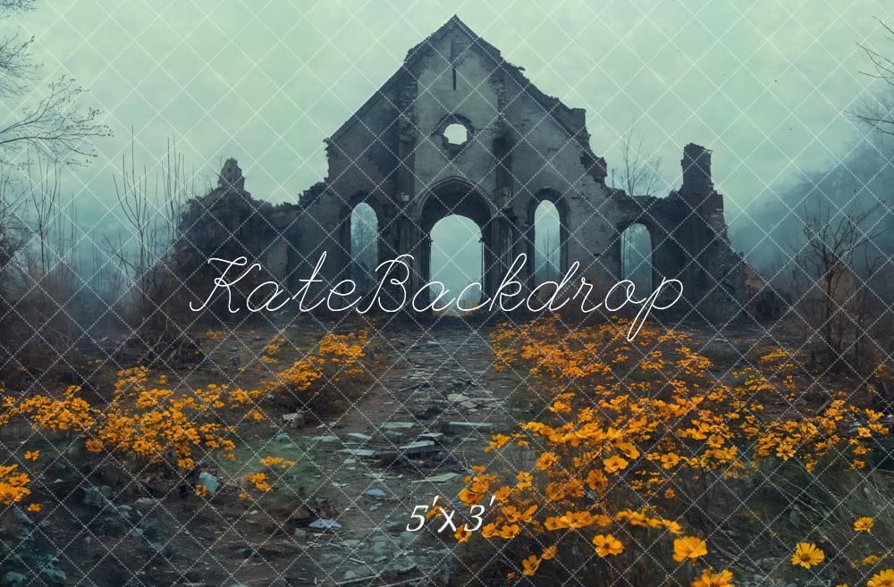 Kate Ruines Fleur Sauvage Brume Toile de fond conçue par Emetselch - Kate Backdrop FR