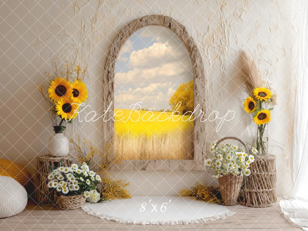 Kate Automne Arche Tournesols Fleurs Toile de fond conçue par Mini MakeBelieve - Kate Backdrop FR