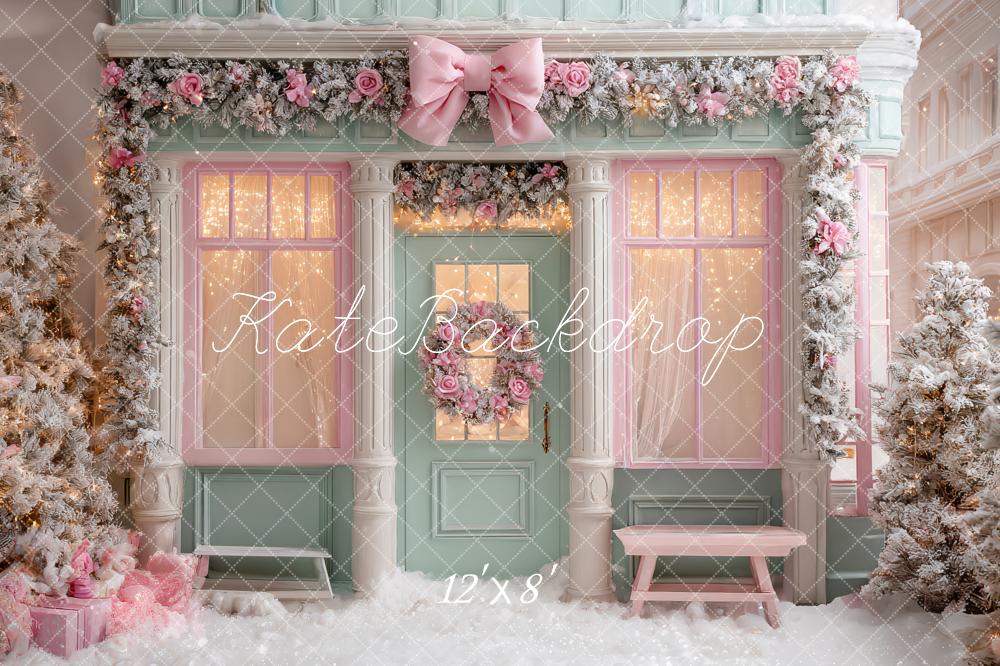Kate Noël Boutique Fleurs Neige Toile de fond conçue par Ashley Paul