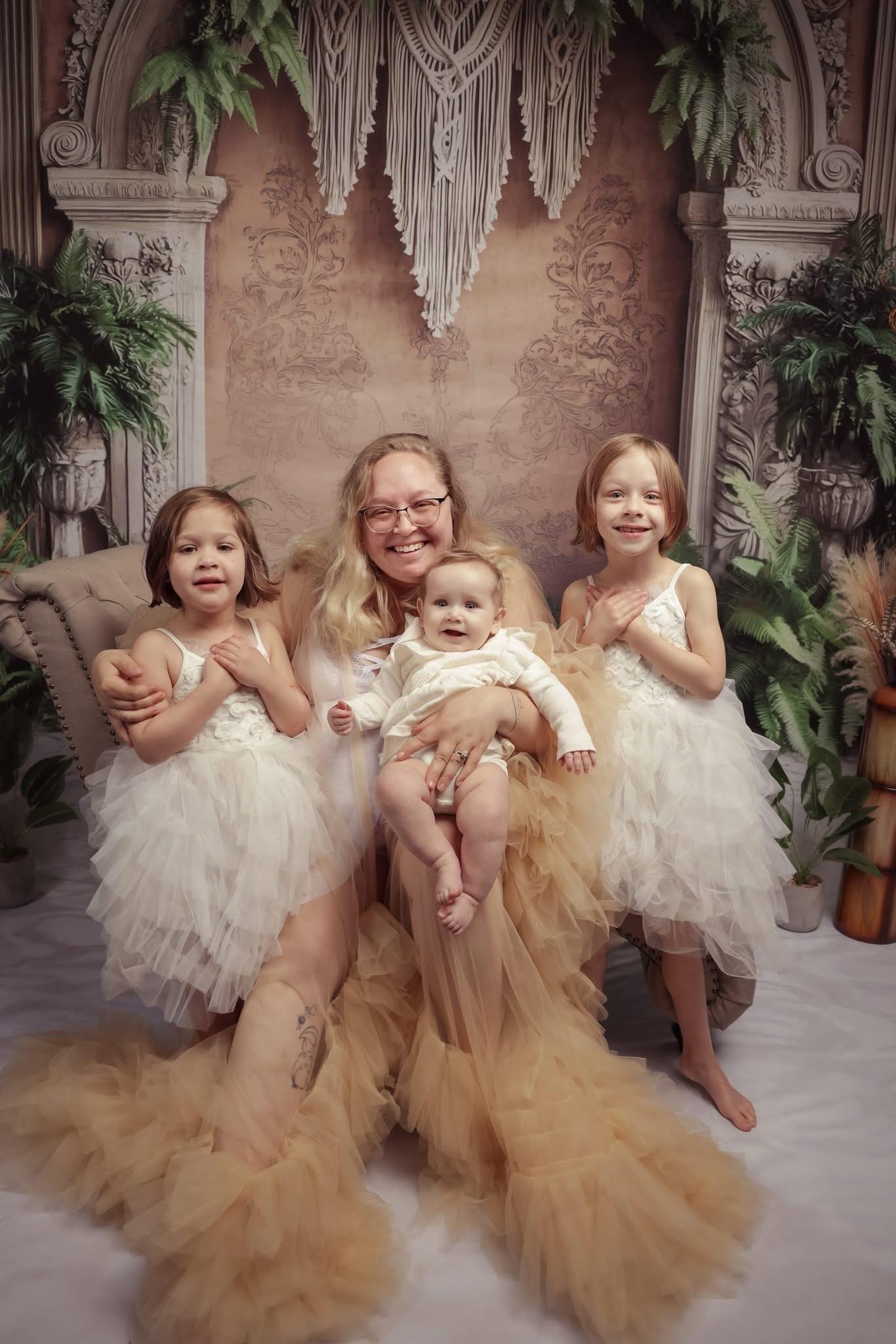 Kate Sweep Mur-à-Sol Bohème Tropical Arche Plantes Toile de fond conçue par Mini MakeBelieve - Kate Backdrop FR