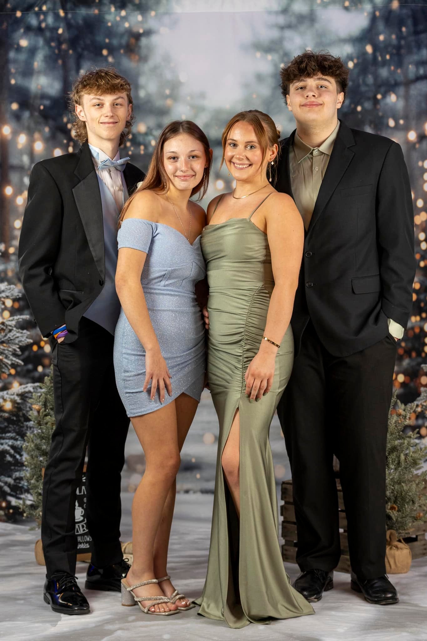 Kate Hiver Noël Extérieur Forêt Neige Lumière Toile de fond conçue par Emetselch - Kate Backdrop FR