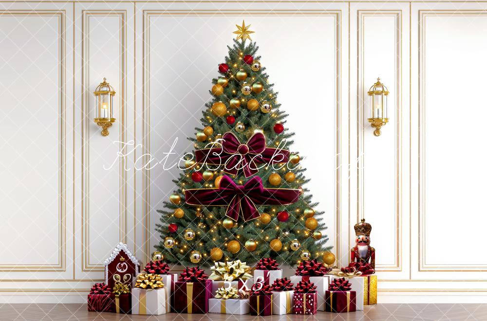 Kate Sapin de Noël Cadeaux Décor Mur Rétro Toile de fond conçue par Mini MakeBelieve