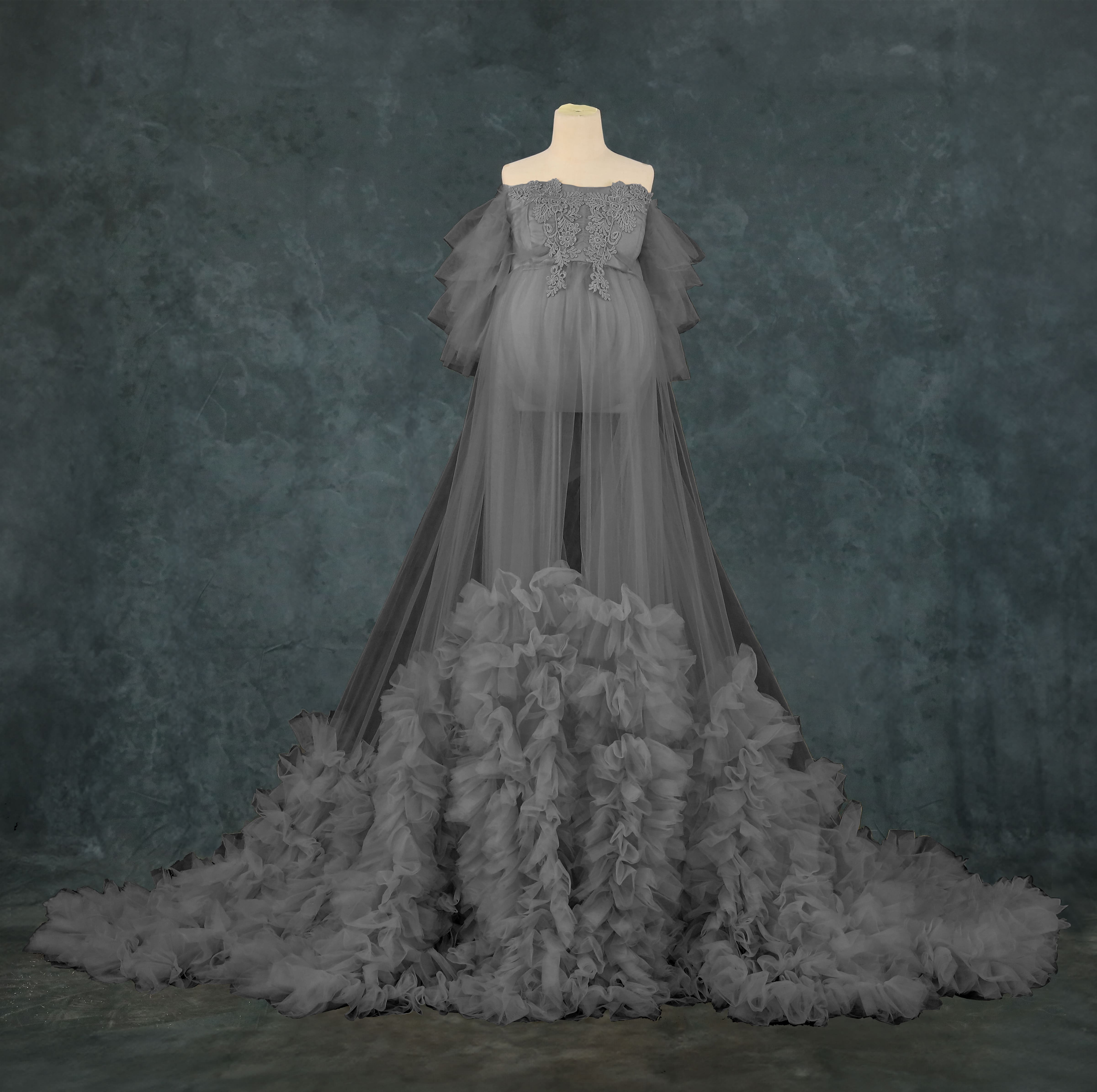 Kate Sans bretelles Maille Longue Robe de Grossesse pour Séance Photo - Kate Backdrop FR