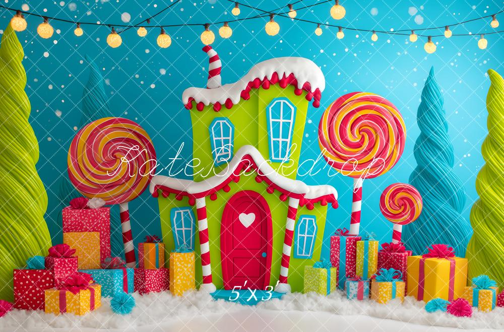 Kate Noël Maison Bonbons Cadeaux Toile de fond conçue par Patty Roberts