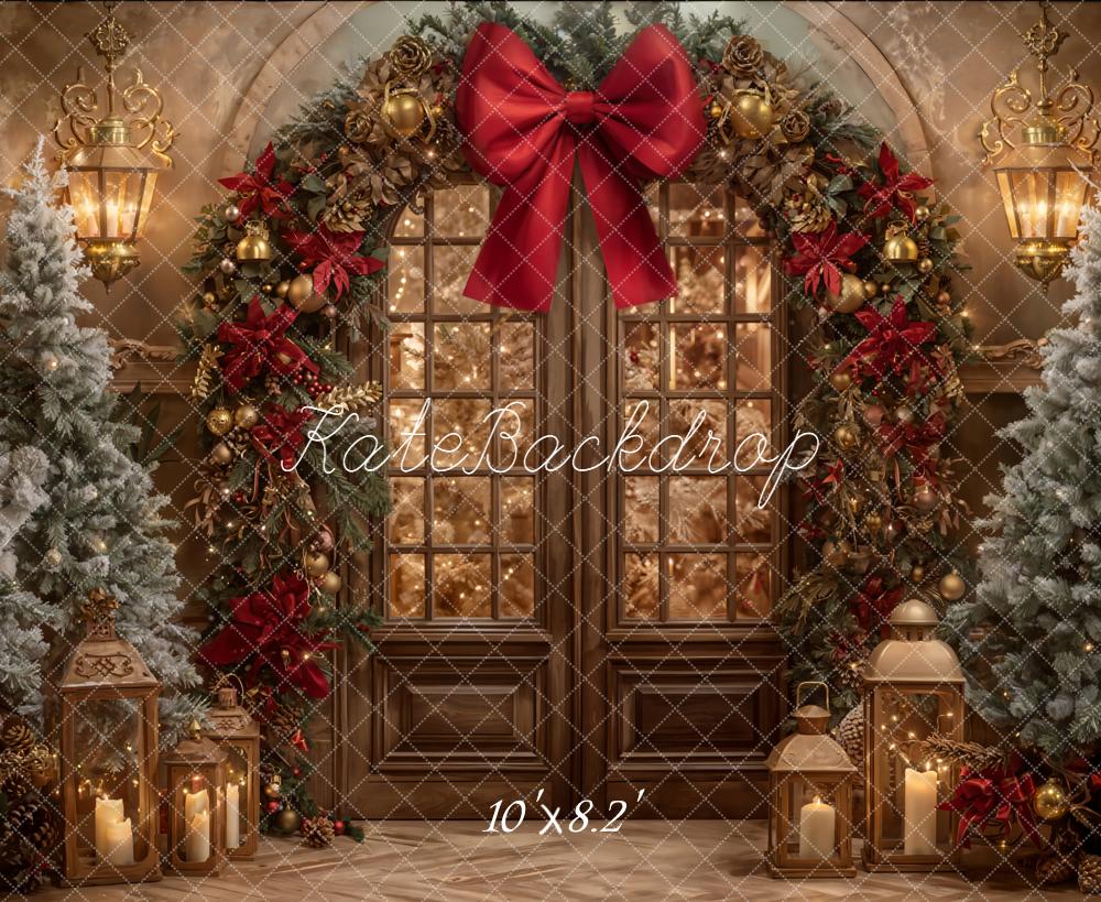 Kate Noël Arche Sapin Lanternes Toile de fond conçue par Emetselch - Kate Backdrop FR