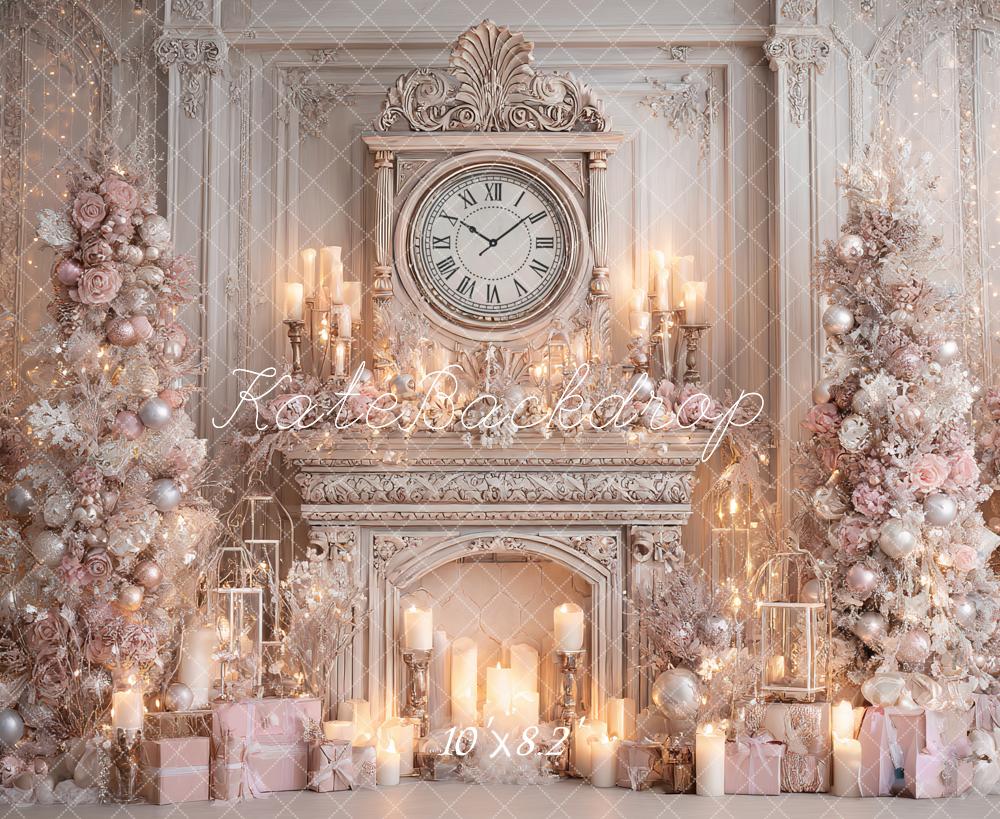 Kate Noël Cheminée Horloge Cadeaux Toile de fond conçue par Ashley Paul