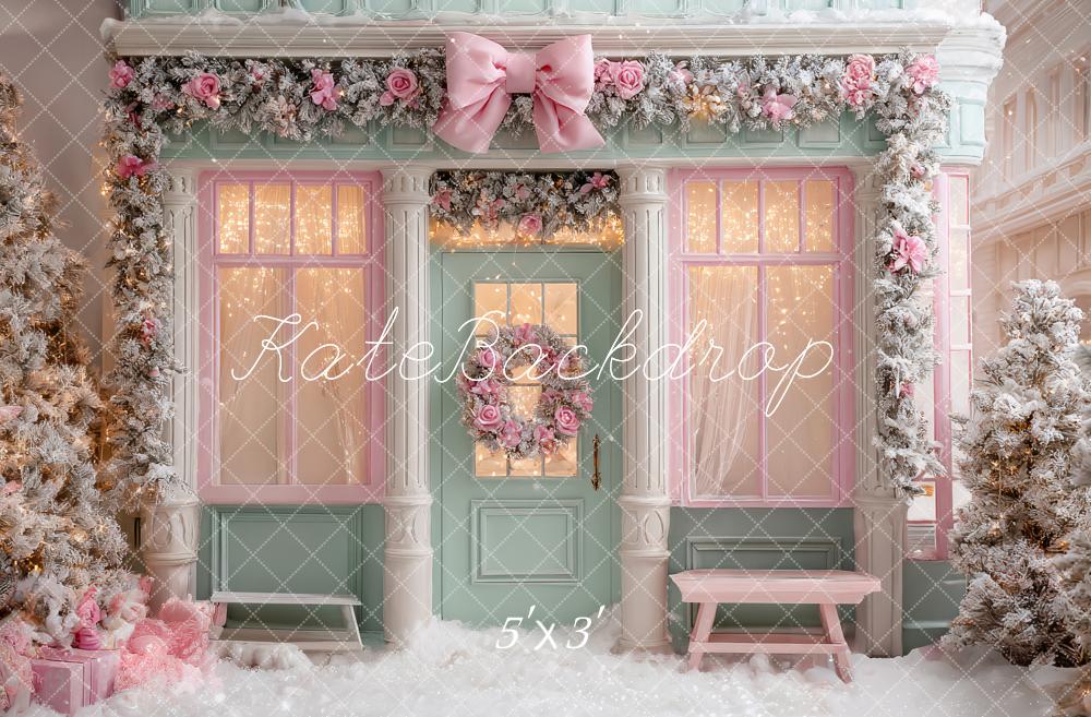 Kate Noël Boutique Fleurs Neige Toile de fond conçue par Ashley Paul
