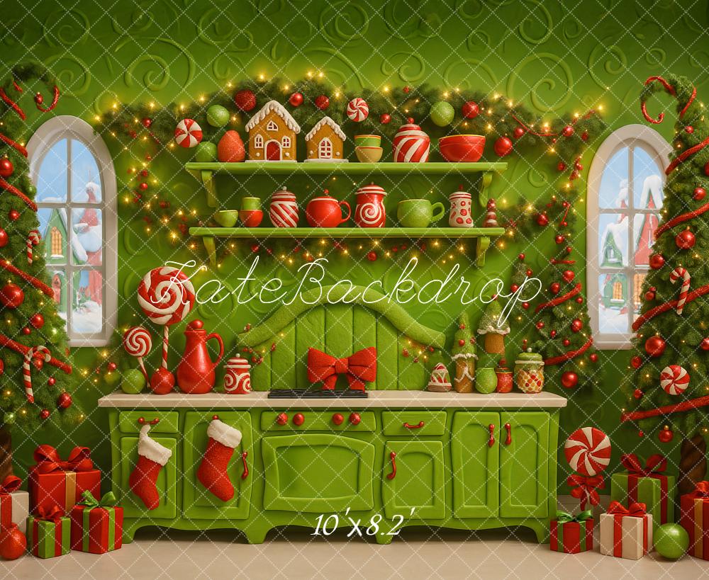 Kate Noël Cuisine Sapins Cadeaux Toile de fond conçue par Ashley Paul