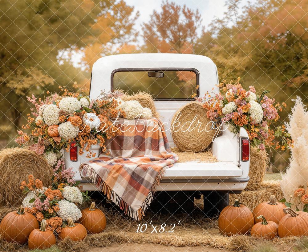 Kate Automne Camion Foins Citrouilles Toile de fond conçue par Emetselch - Kate Backdrop FR