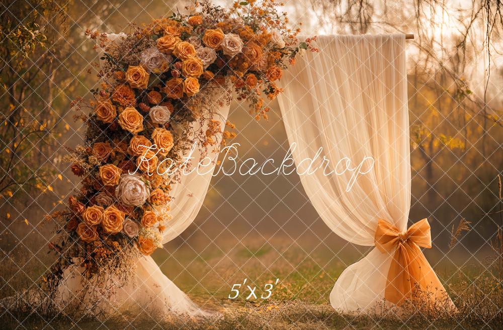 Kate Mariage Arche Rideau Fleurs Toile de fond conçue par Emetselch - Kate Backdrop FR
