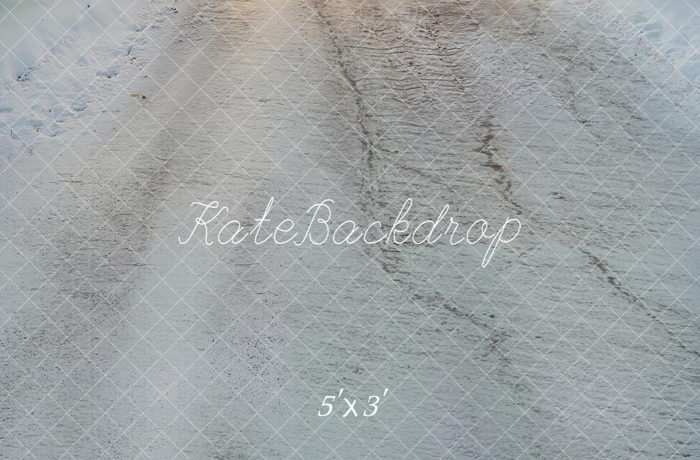 Kate Chemin Neige Blanc Texture Sol Toile de fond conçue par Kate Image - Kate Backdrop FR